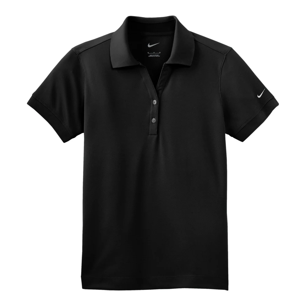 Black Nike Women's Dri-FIT Classic Polo style 286772, front view