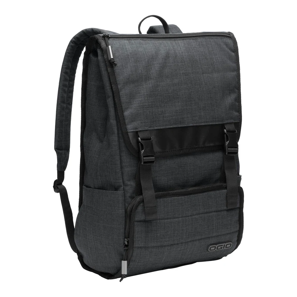 Heather Grey OGIO Apex Rucksack style 411090, front view