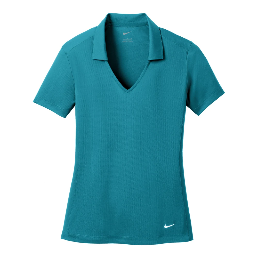 Blustery Nike Women's Dri-FIT Vertical Mesh Polo style 637165, front view