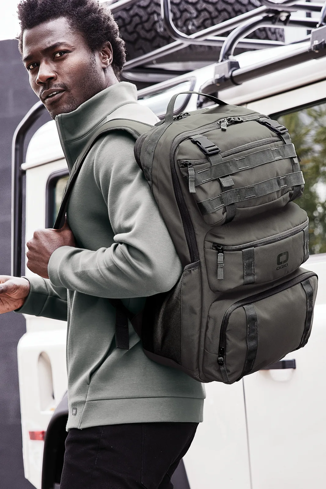 Custom OGIO Utilitarian Modular Pack — lifestyle photo