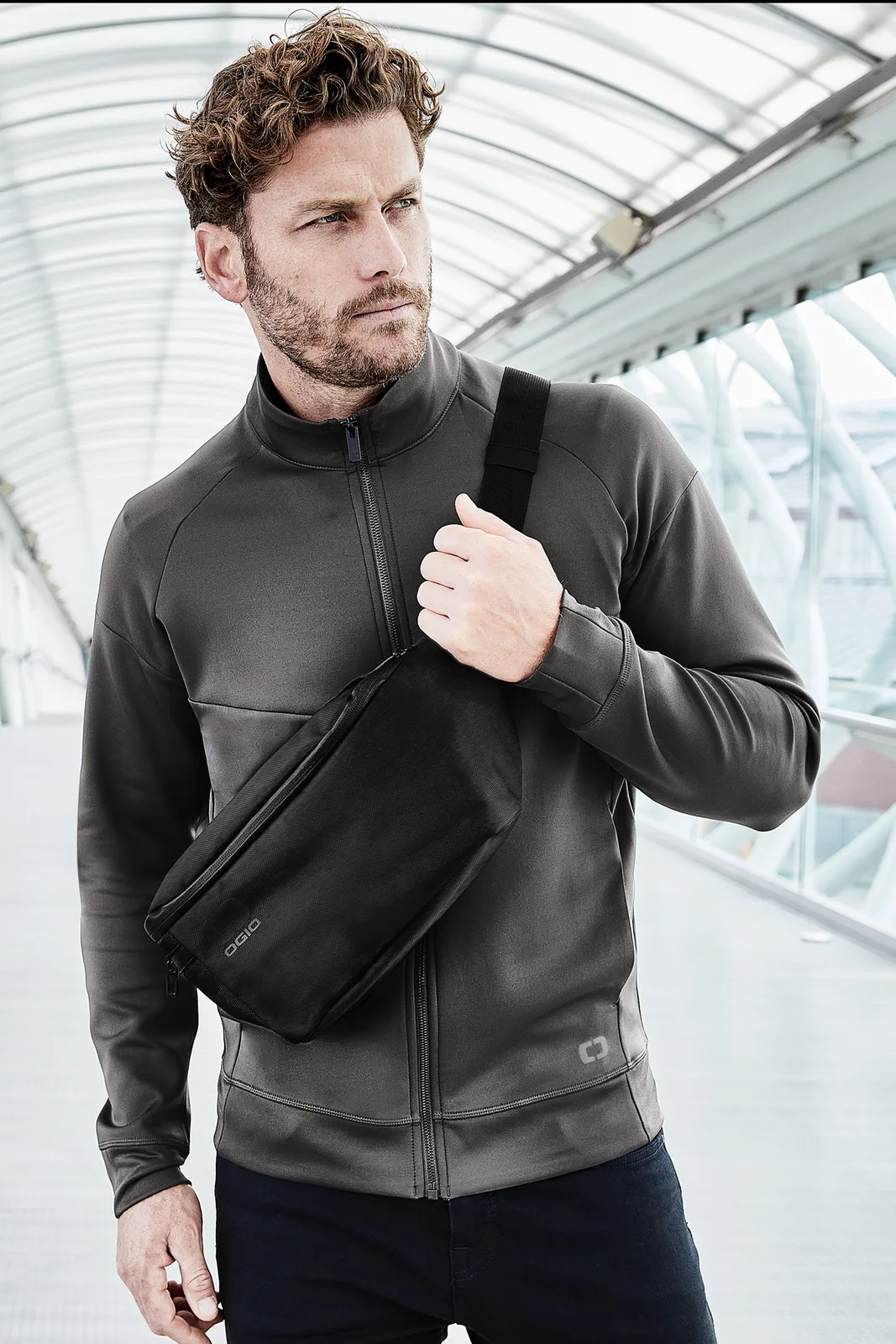Custom OGIO Ballistic Crossbody — lifestyle photo