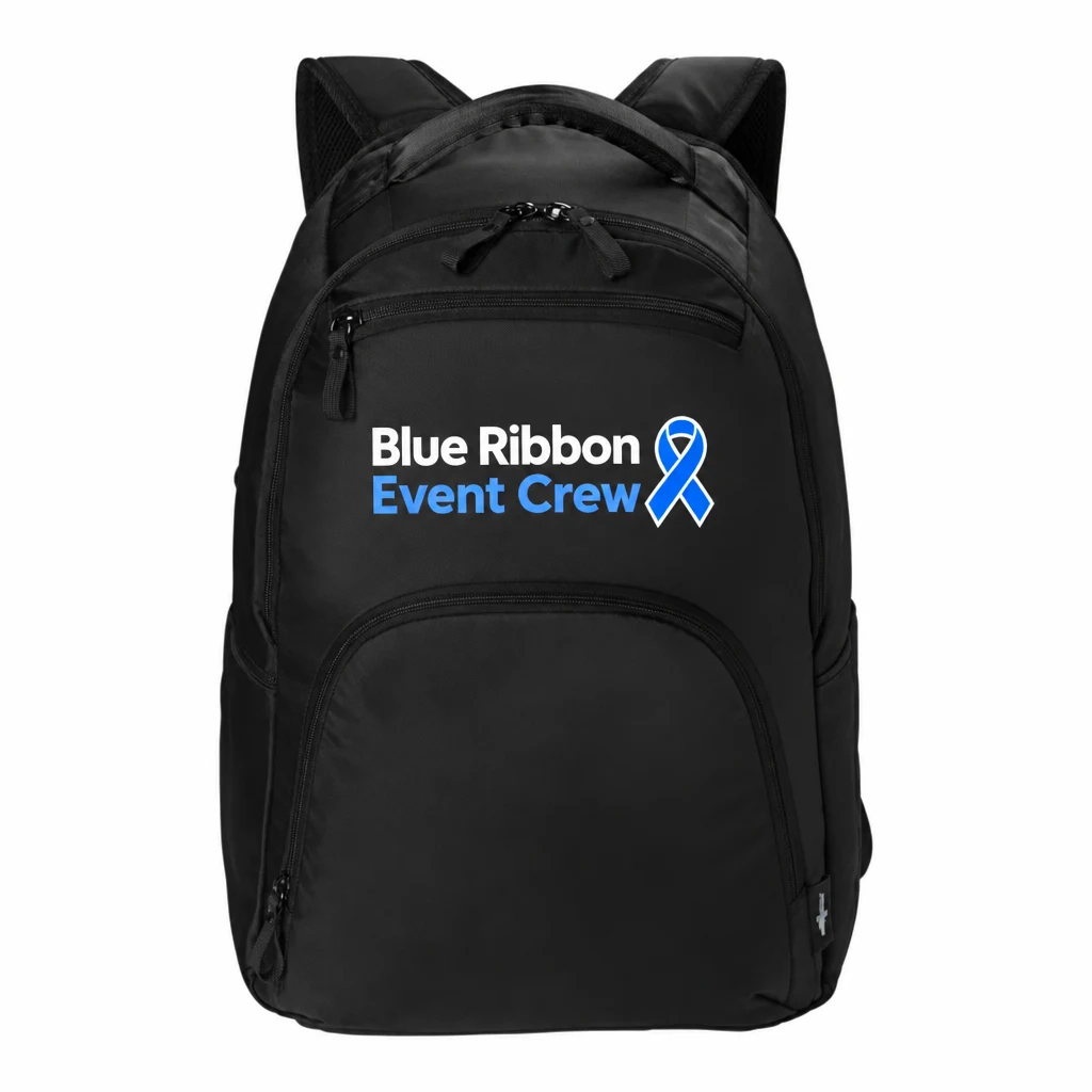 Custom Canvas for Good American Cancer Society Charity Tech Pack (ACFG10ACS) in Black, flat-lay view with a custom printed logo.