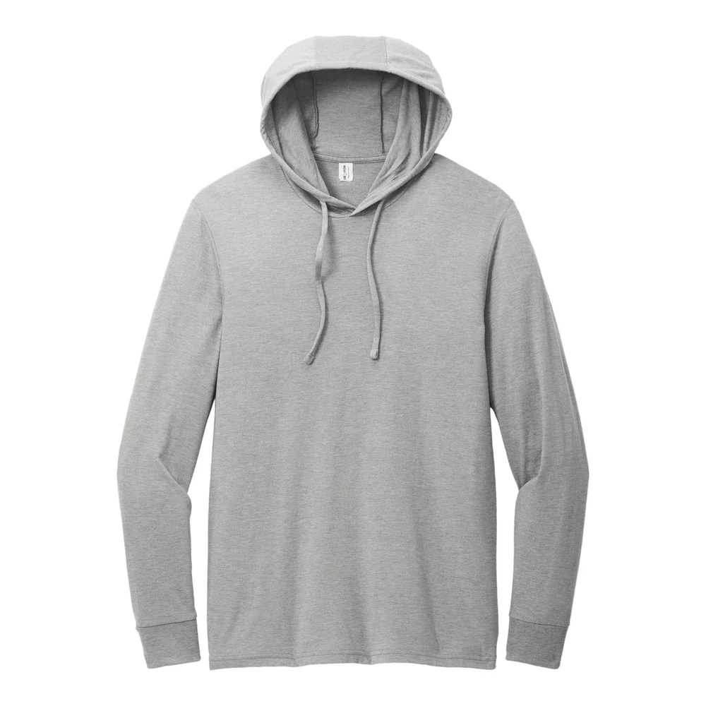 Aluminum Grey Allmade Unisex Tri-Blend Hoodie Tee style AL6003, front view