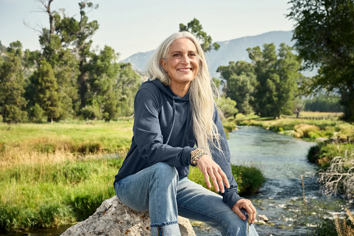 Allmade Unisex Tri-Blend Hoodie Tee — Style AL6003 in Rebel Blue — manufacturer lifestyle photo