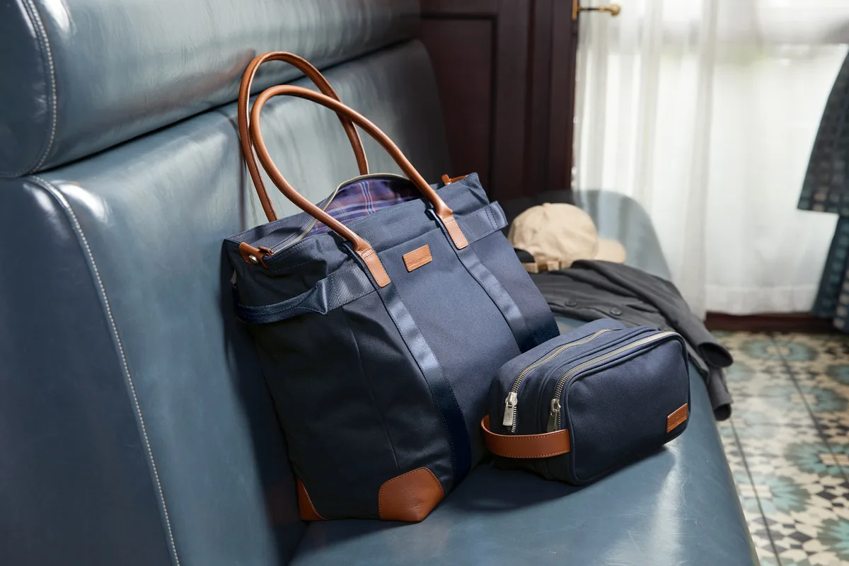 Custom Brooks Brothers Wells Dopp Kit — lifestyle photo
