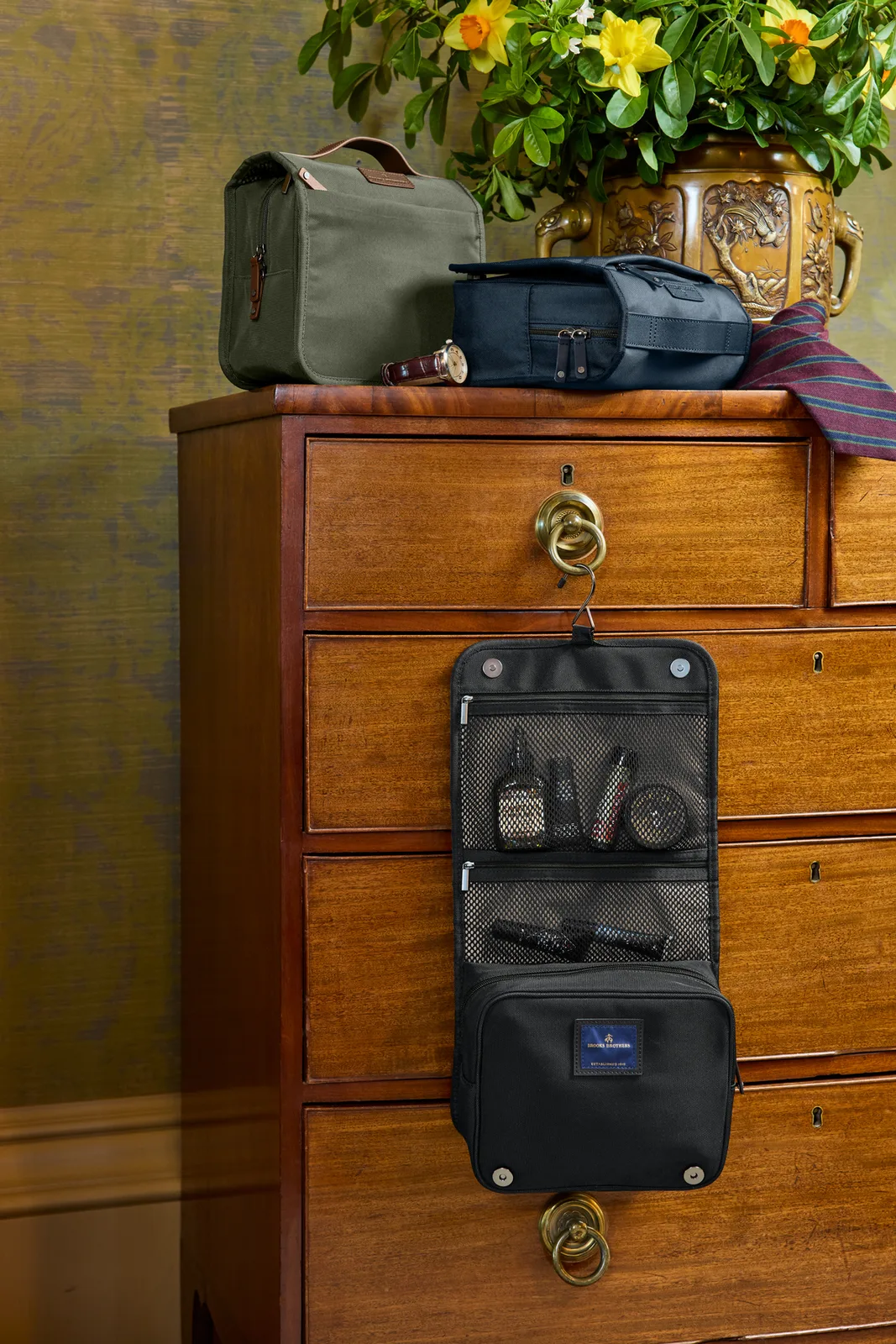 Custom Brooks Brothers Oxford Small Travel Bag — lifestyle photo