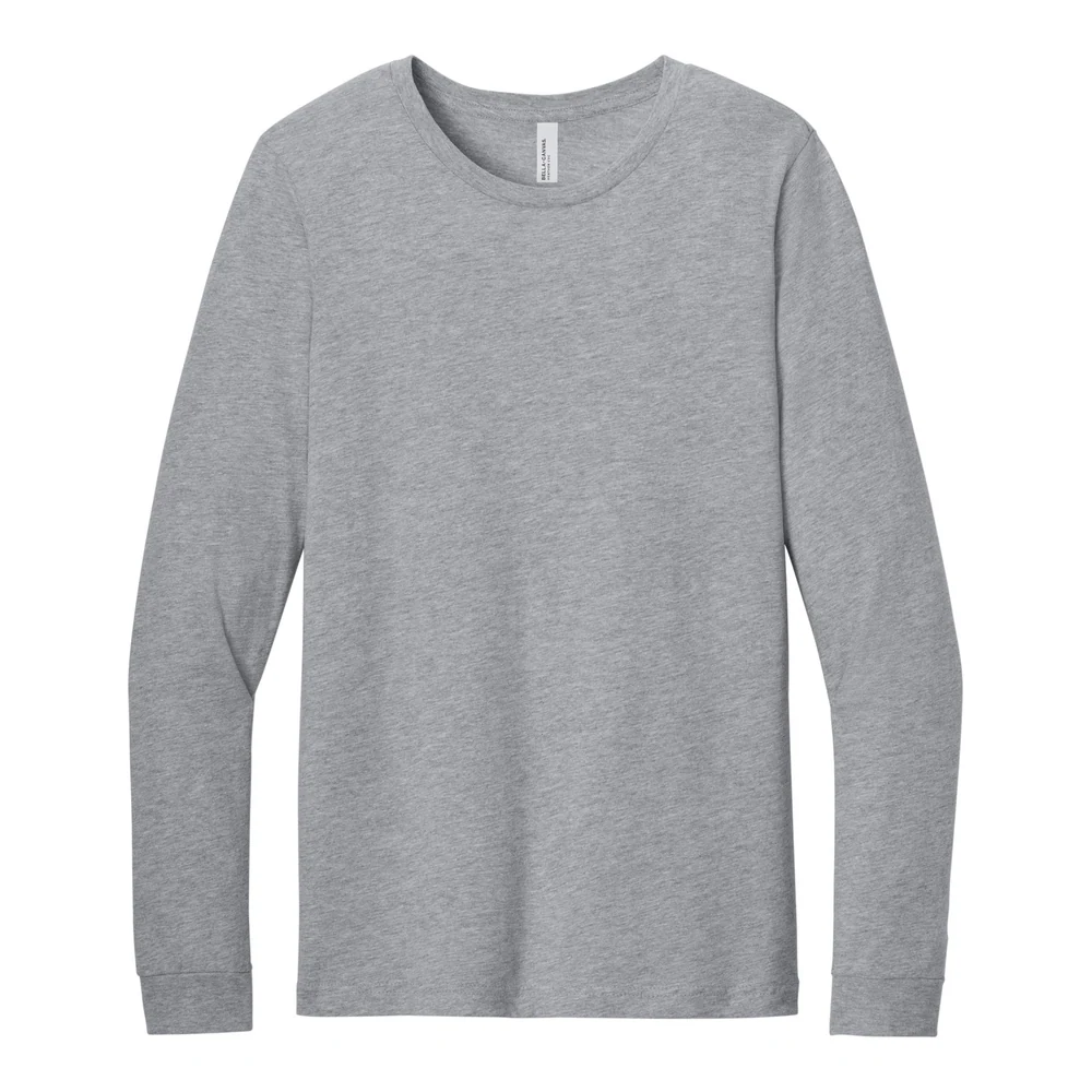 Athletic Heather BELLA+CANVAS Unisex Heather CVC Long Sleeve Tee style BC3501CVC, front view