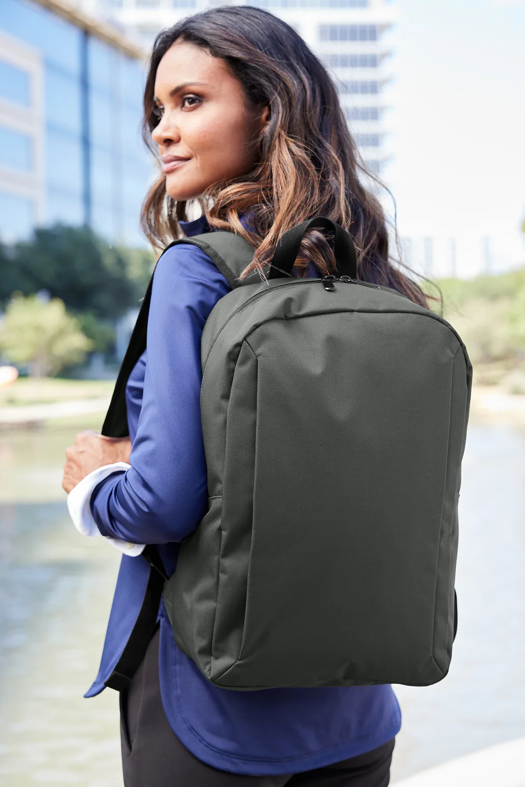 Custom Port Authority Modern Backpack — lifestyle photo