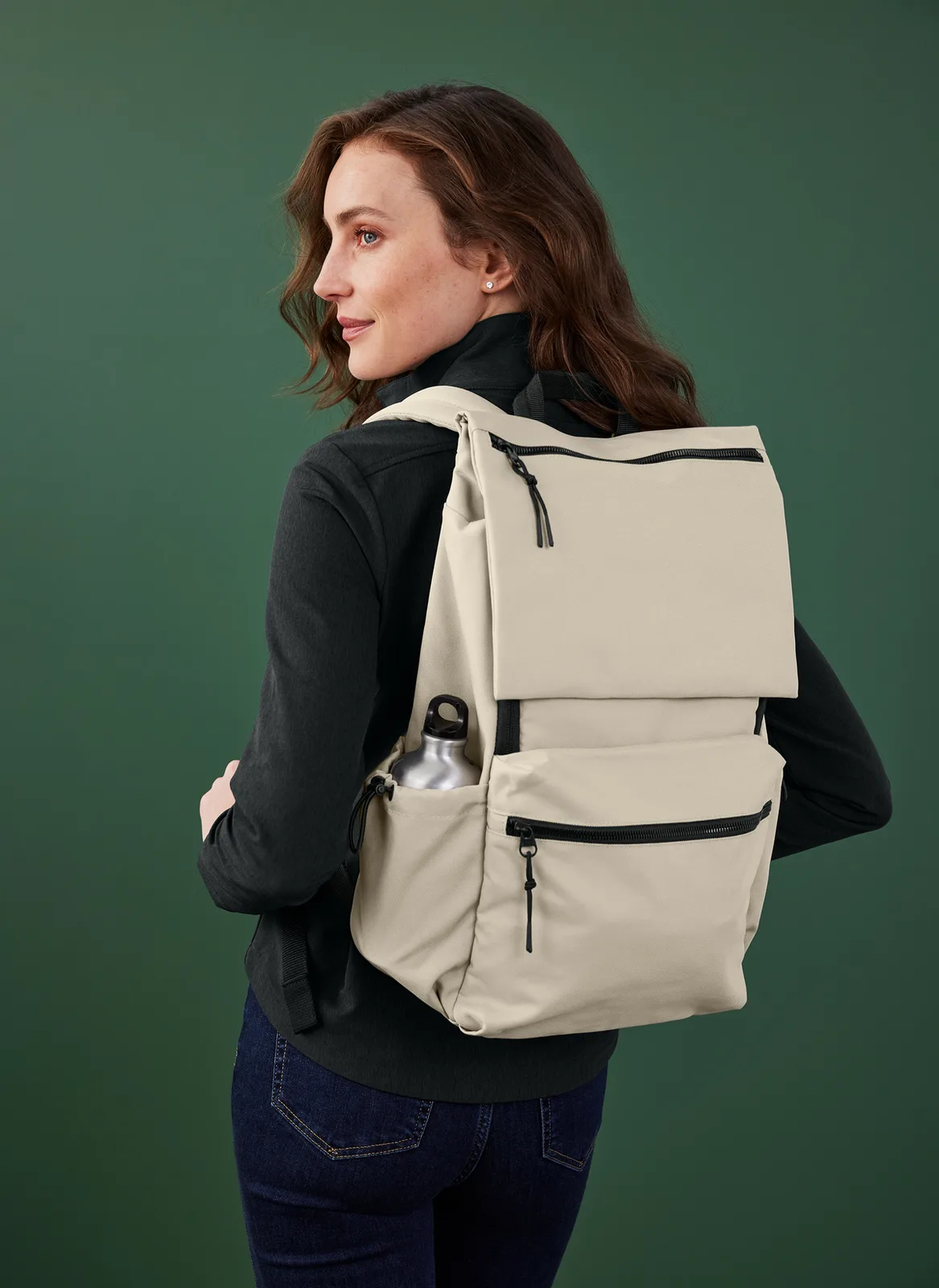 Custom Port Authority Matte Oxford Backpack — lifestyle photo
