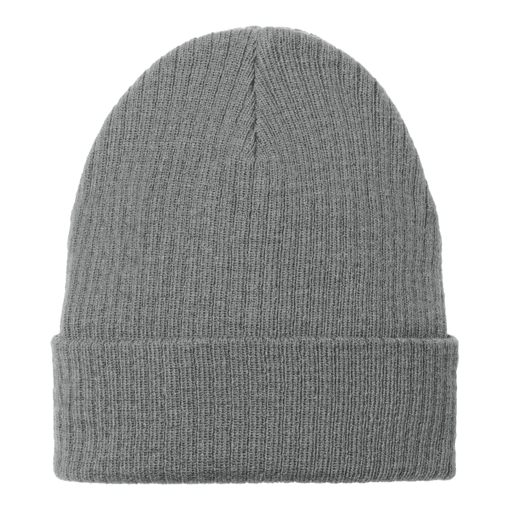 Smoke Grey Port Authority C-FREE Recycled Beanie style C880, front view