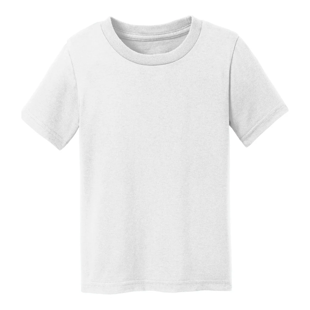 White Port & Co Toddler Core Cotton Tee style CAR54T, front view