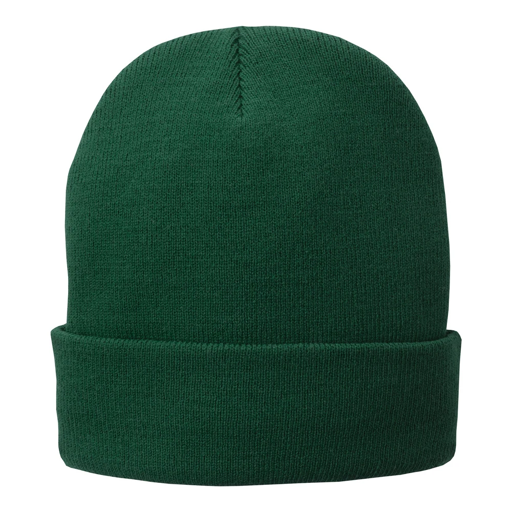 Athletic Green Port Authority Fleece-Lined Knit Cap style CP90L, front view