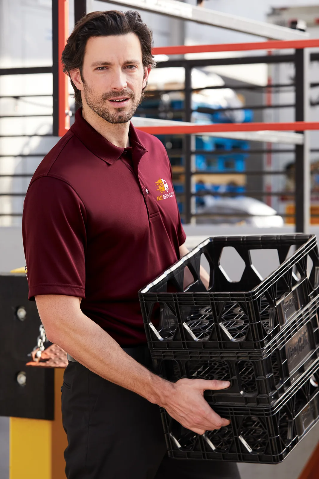 CornerStone - Select Snag-Proof Polo — Style CS412 in Maroon — manufacturer lifestyle photo