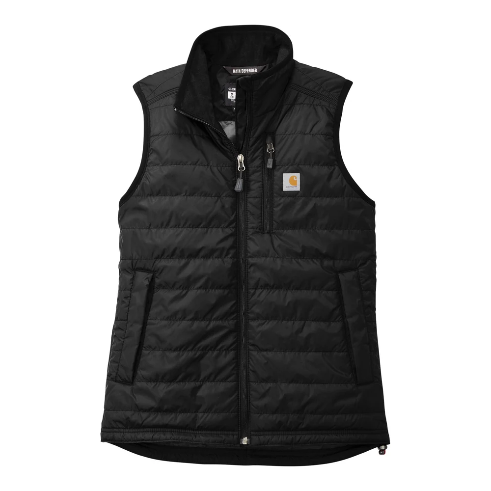 Black Carhartt Women's Gilliam Vest style CT104315, front view