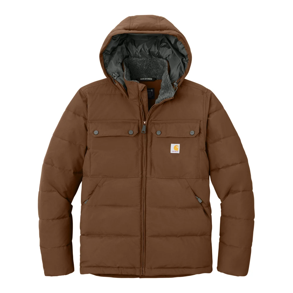 Red Duck Brown Carhartt Montana Insulated Hooded Jacket style CT107082, front view