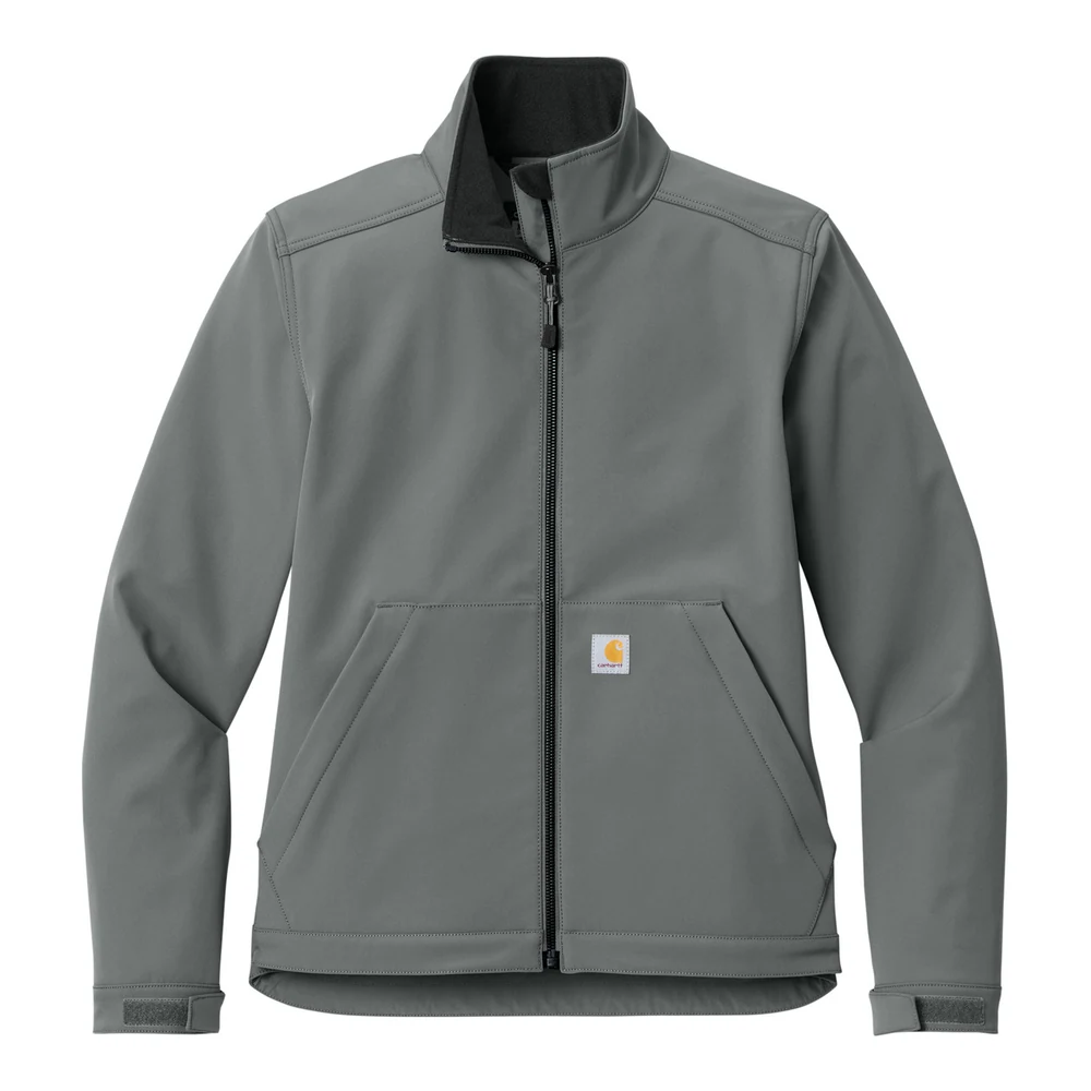 Steel Carhartt Women's Rain Defender Soft Shell Jacket style CT107115, front view