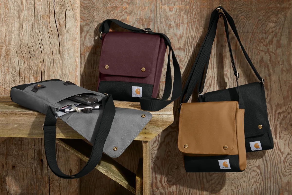 Custom Carhartt Crossbody Snap Bag — lifestyle photo
