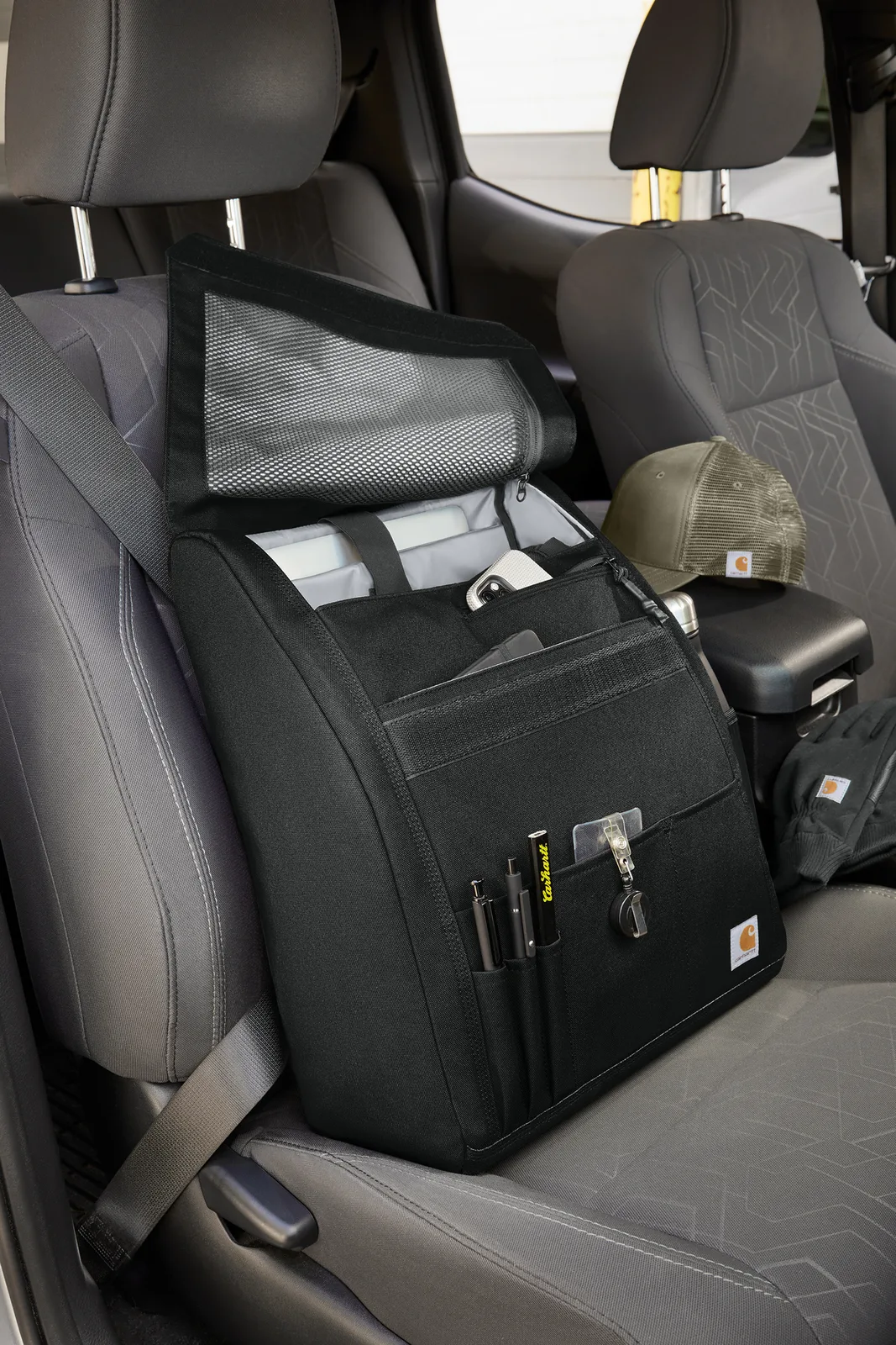 Custom Carhartt Universal Seat Organizer — lifestyle photo
