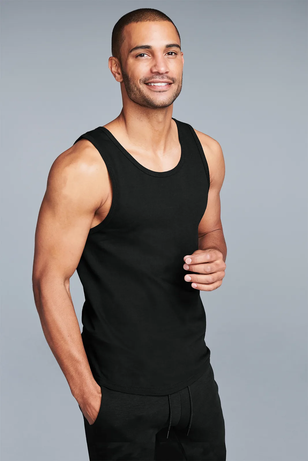 District The Concert Tank — Style DT5300 in Black — manufacturer lifestyle photo