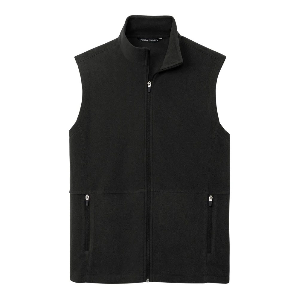 Black Port Authority Accord Microfleece Vest style F152, front view
