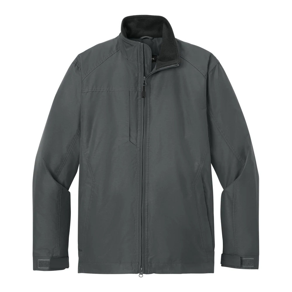 Steel Grey/ True Black Port Authority Challenger II Jacket style J354, front view