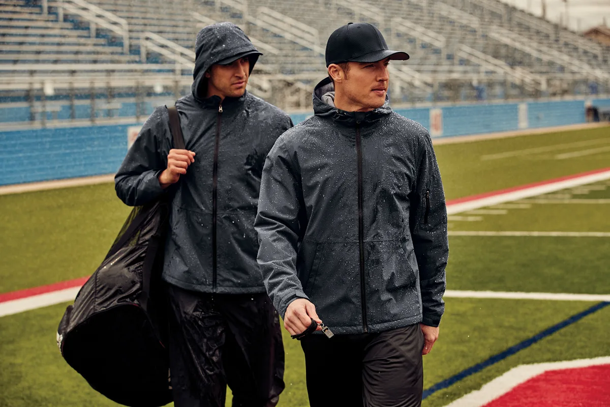 Sport-Tek Waterproof Insulated Jacket — Style JST56 in Graphite — manufacturer lifestyle photo