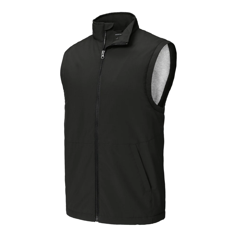 Black Sport-Tek Insulated Vest style JST57, front view