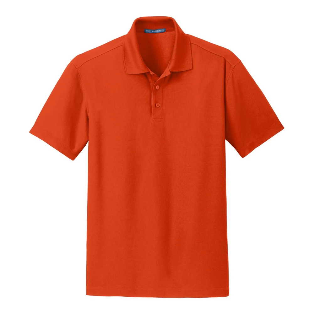 Autumn Orange Port Authority Dry Zone Grid Polo style K572, front view