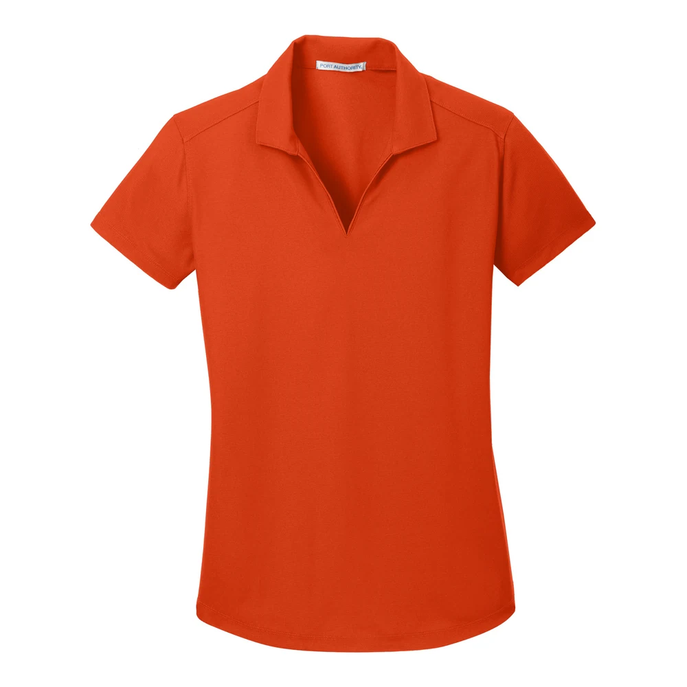 Autumn Orange Port Authority Women's Dry Zone Grid Polo style L572, front view