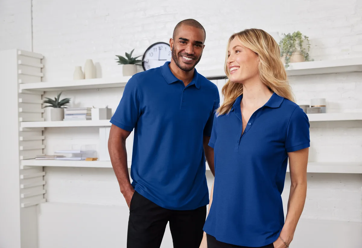 Port Authority Women's Wearever Signature Pique Polo — Style LK200 in True Royal — manufacturer lifestyle photo