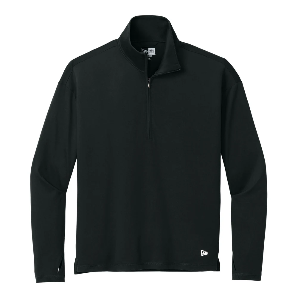 Black New Era Women's Power 1/2-Zip style LNEA228, front view