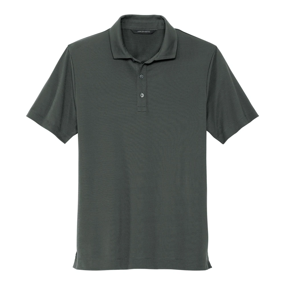 Anchor Grey Mercer+Mettle Stretch Jersey Polo style MM1014, front view