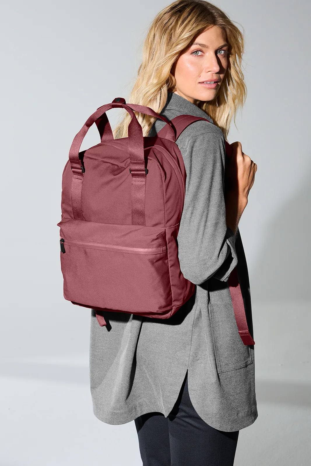 Custom Mercer+Mettle Claremont Handled Backpack — lifestyle photo
