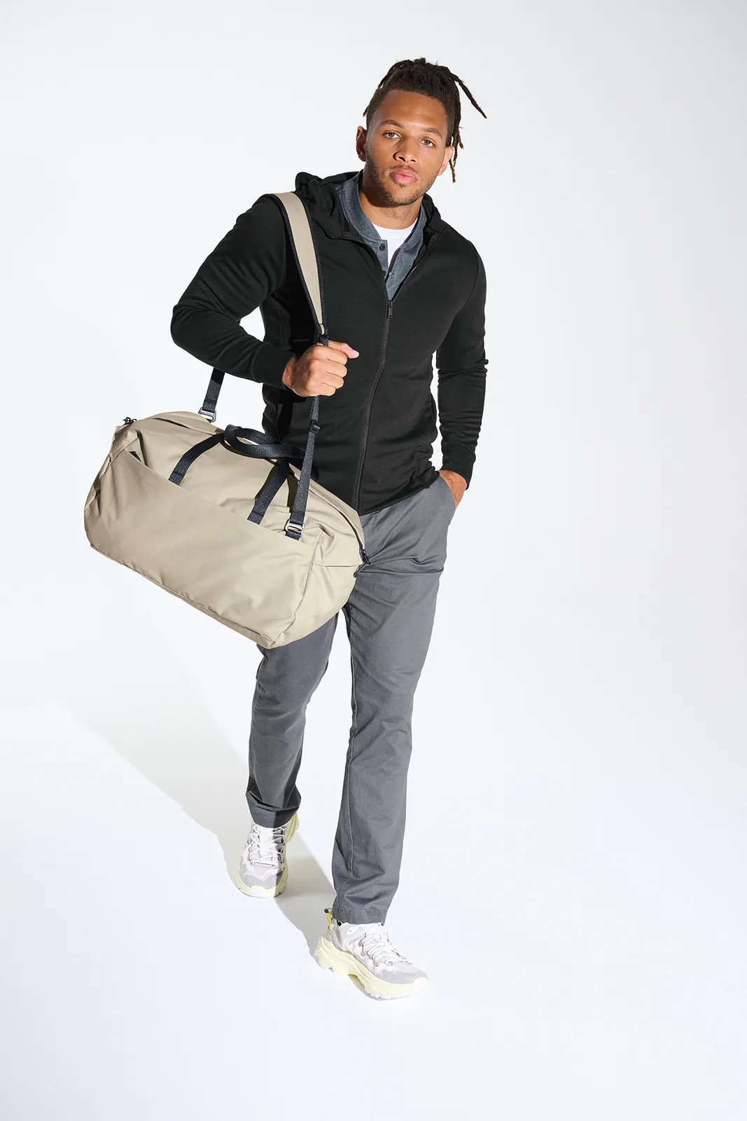 Custom Mercer+Mettle Claremont Duffel — lifestyle photo