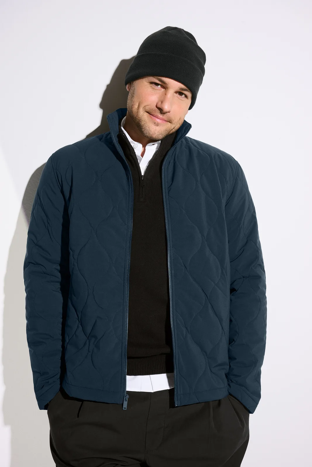 Mercer+Mettle Soft Blend Beanie — Style MMC150 in Deep Black — manufacturer lifestyle photo