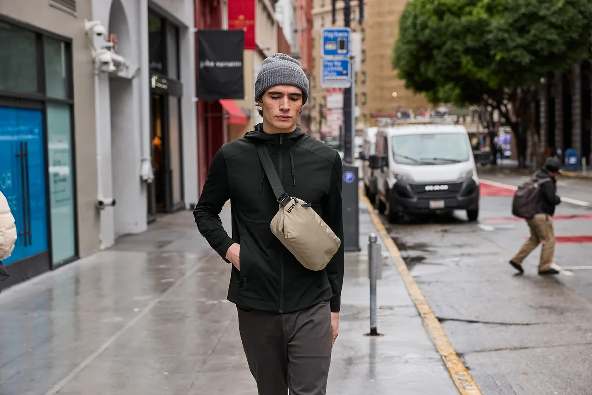 Custom MiiR Vessel Crossbody — lifestyle photo