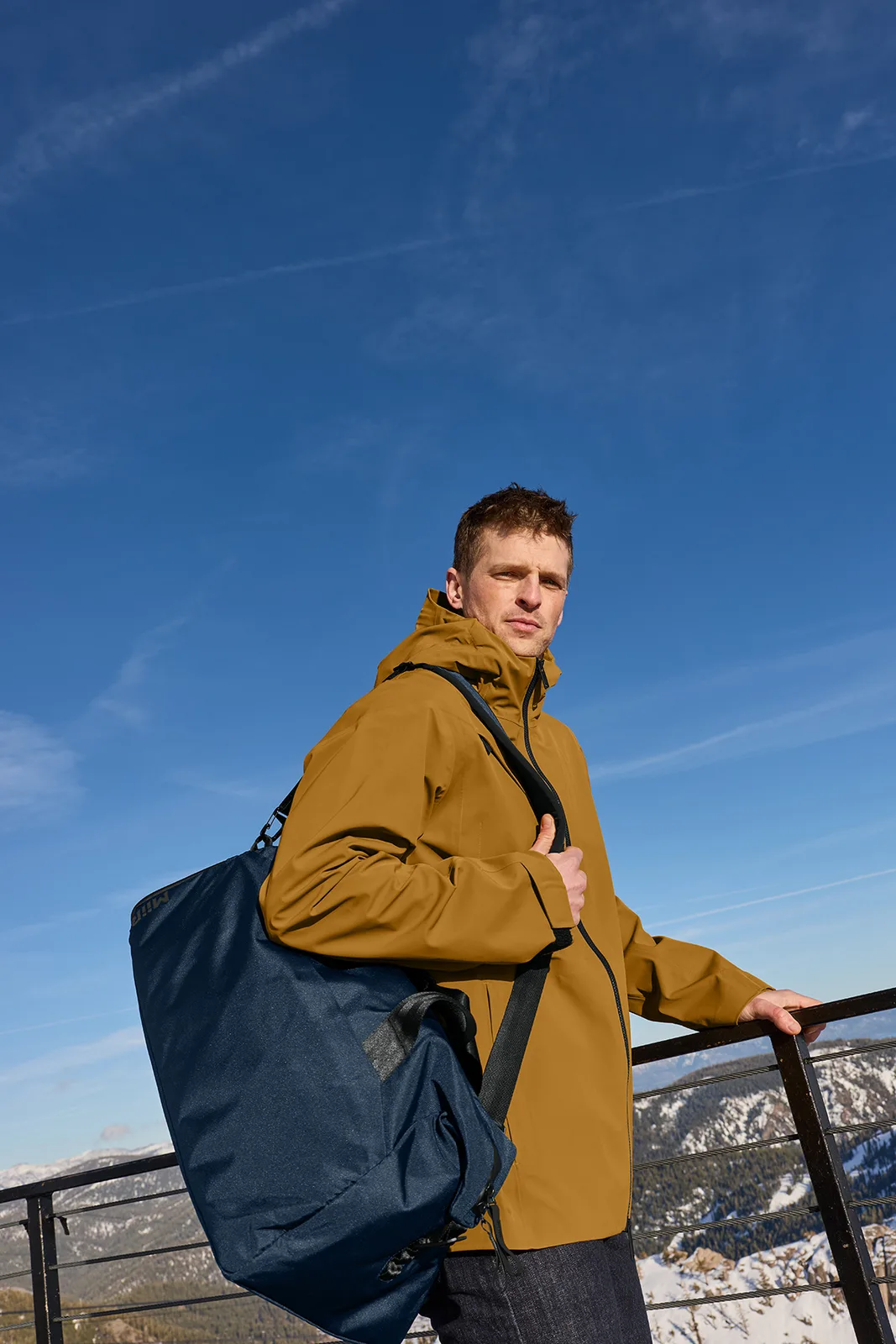 Custom MiiR Kondoh Weekend Duffel — lifestyle photo