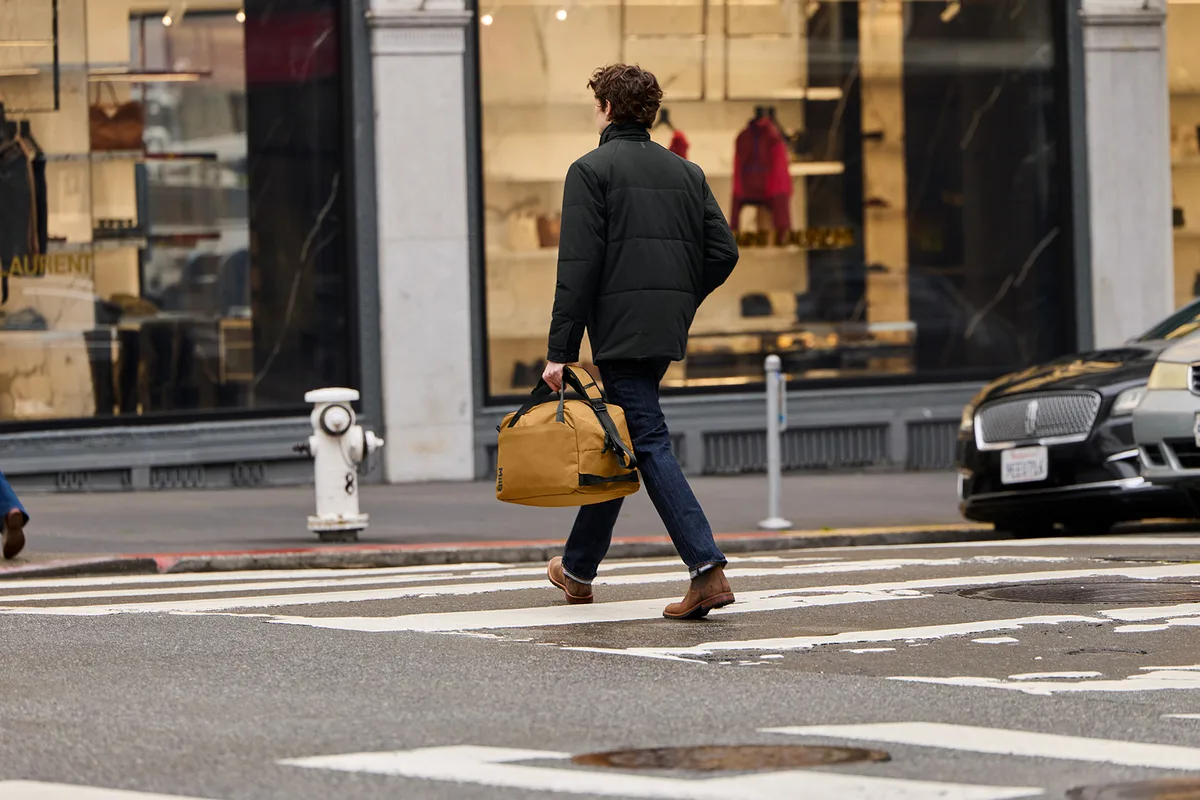 Custom MiiR Kondoh Duffel — lifestyle photo