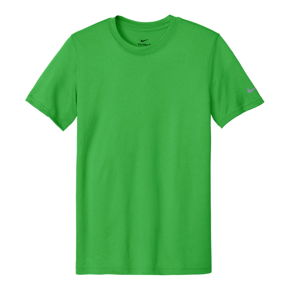 Apple Green Nike Swoosh Sleeve rLegend Tee style NKDX8730, front view