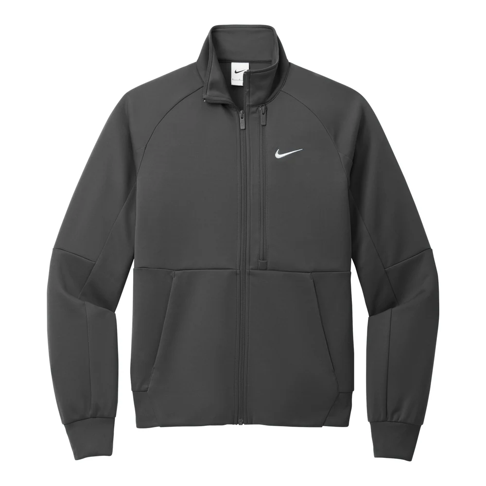 Anthracite Nike Full-Zip Chest Swoosh Jacket style NKFD9891, front view