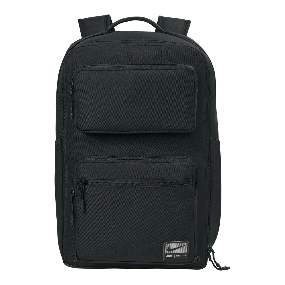 Black Nike Utility Speed Backpack 2.0 style NKFN4106, front view