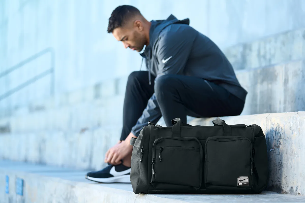Custom Nike Utility Duffel 2.0 — lifestyle photo