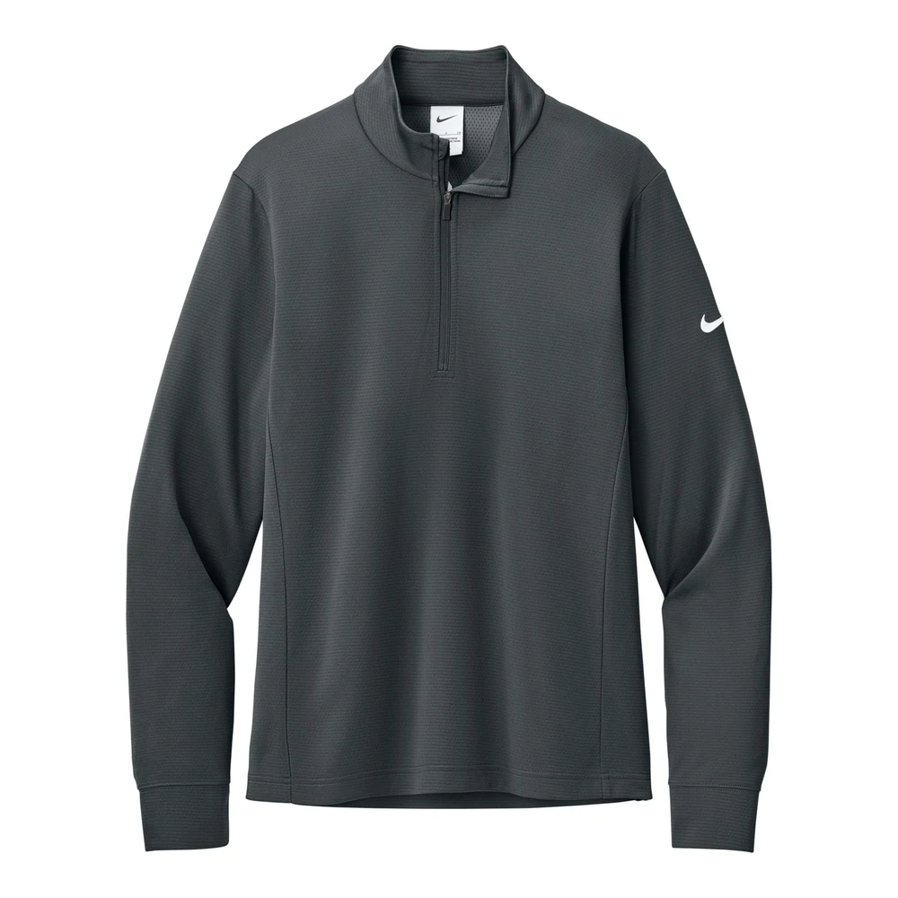 Anthracite Nike Essential 1/2-Zip Cover-Up style NKHM8036, front view