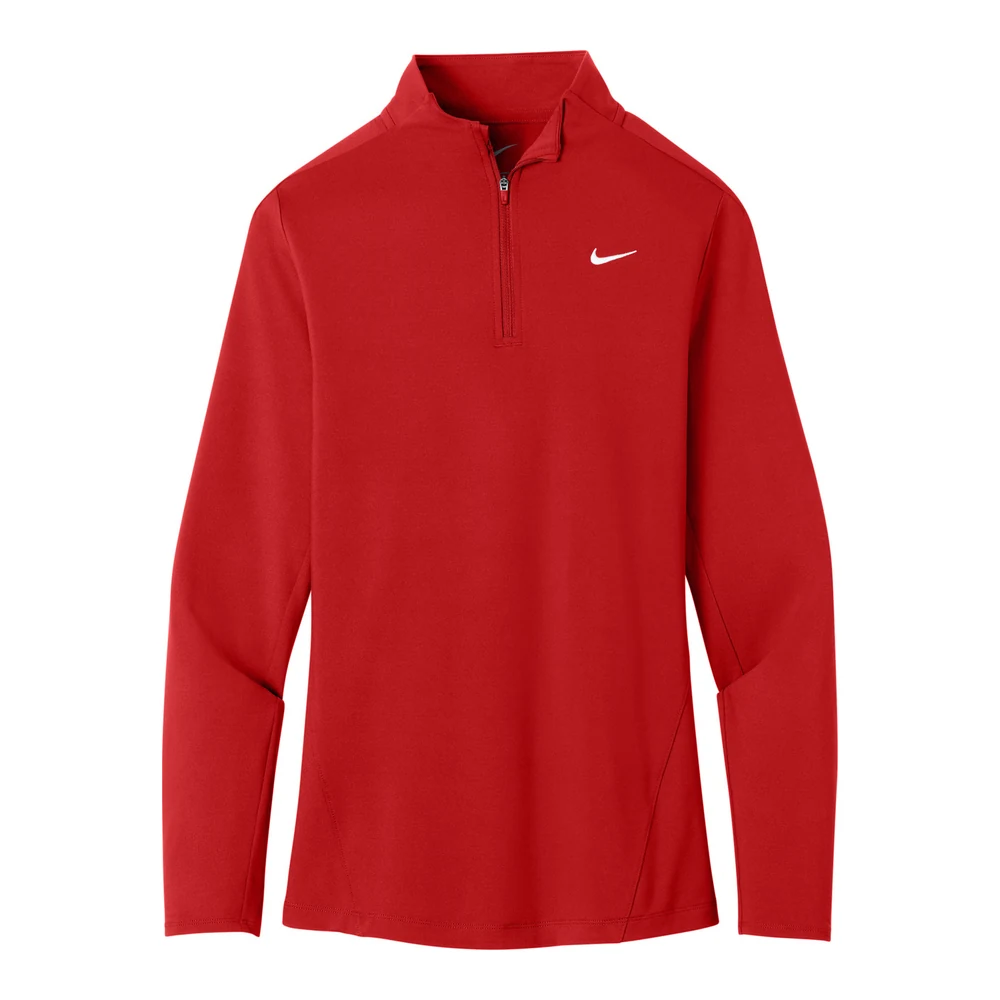 Scarlet Nike Women's Dri-FIT Stride 1/2-Zip style NKIO8141, front view