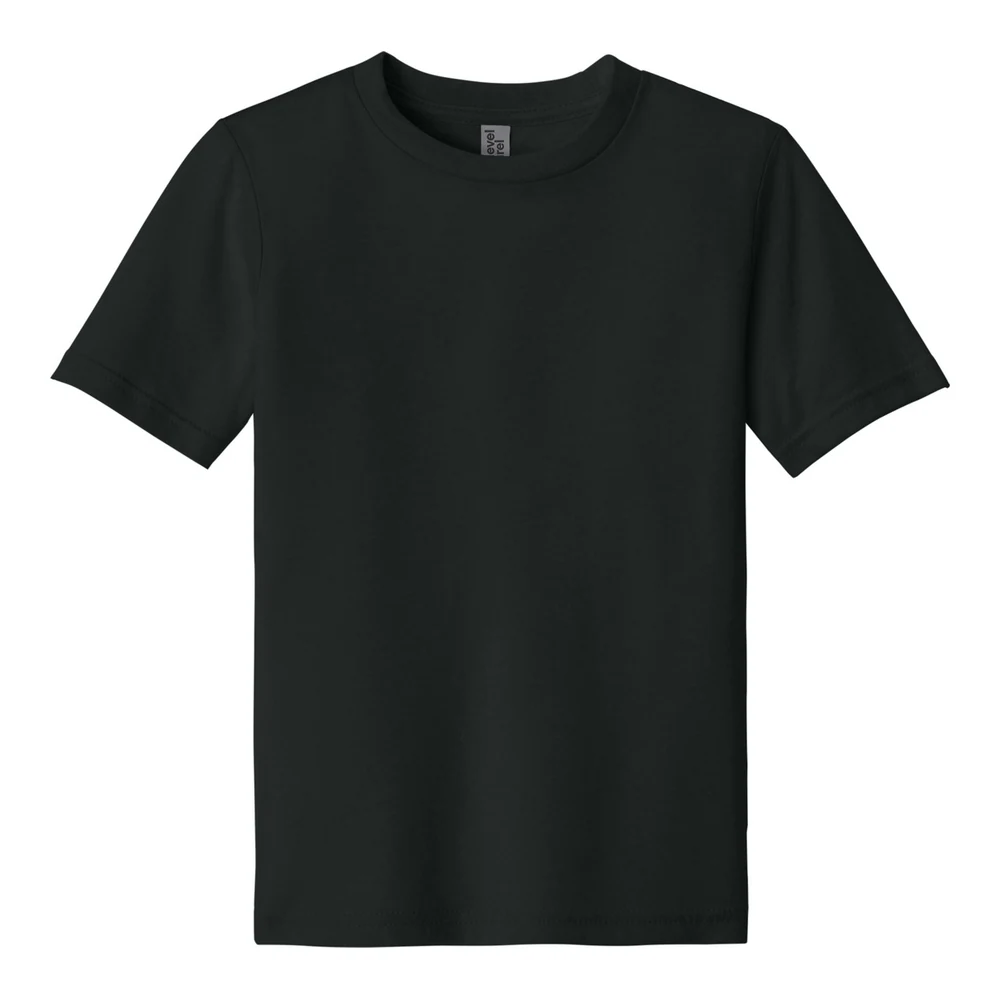 Black Next Level Apparel Youth CVC Tee style NL3312, front view