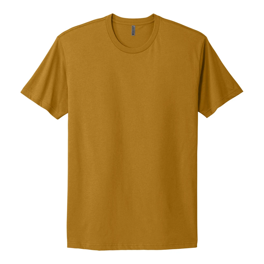 Antique Gold Next Level Apparel Adult Cotton Tee style NL3600, front view