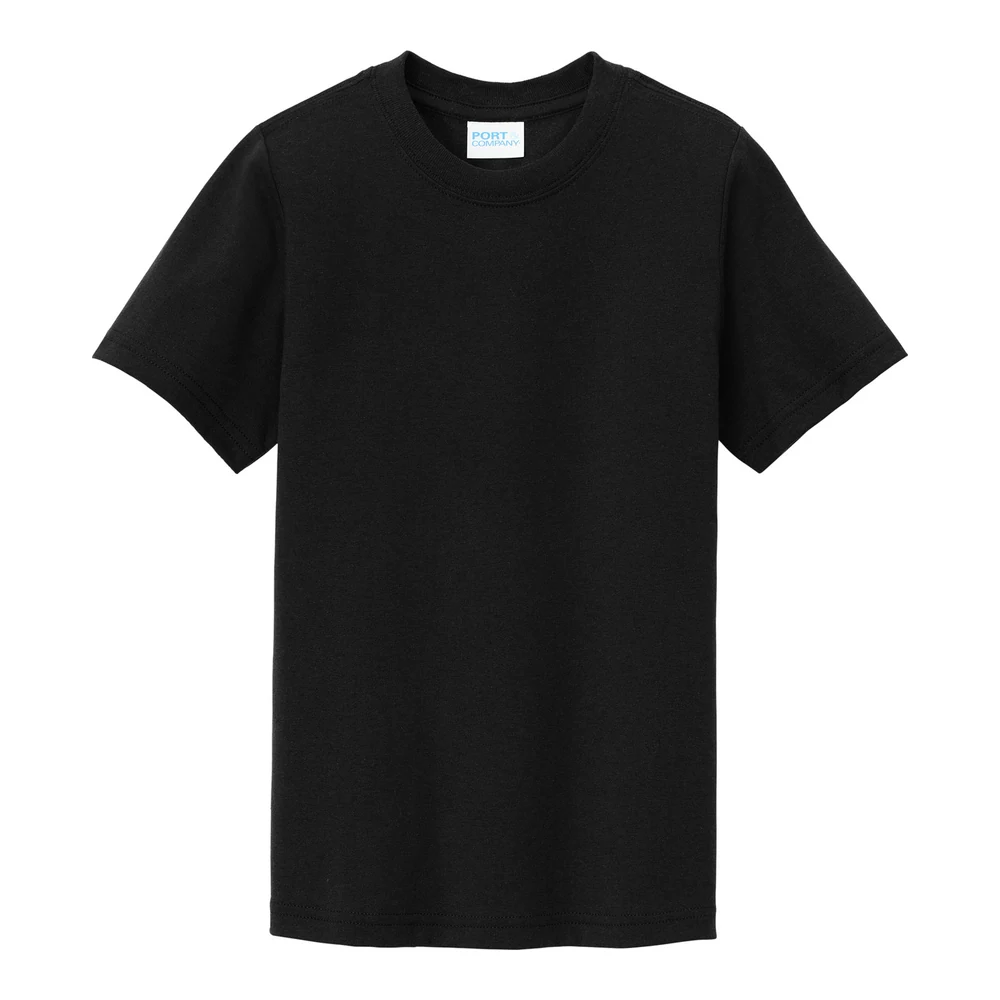 Black Port & Co Youth Tri-Blend Tee style PC330Y, front view