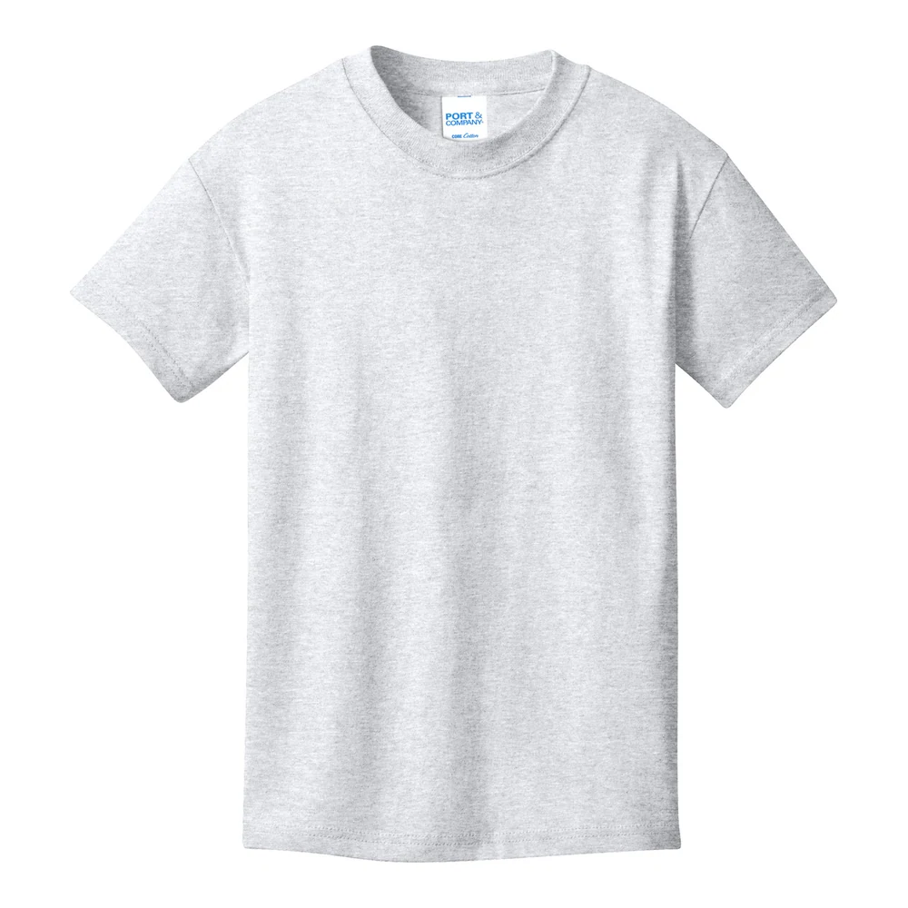 Ash Port & Co Youth Core Cotton Tee style PC54Y, front view