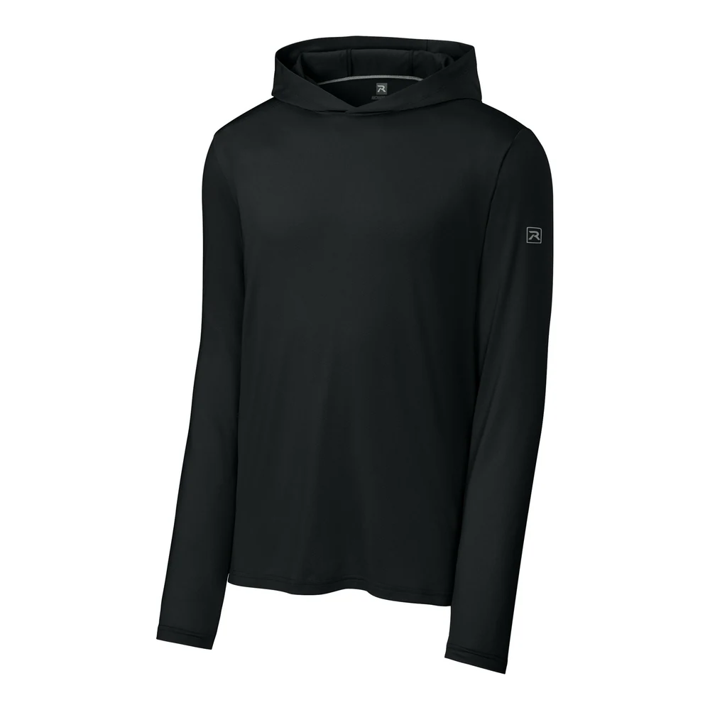 Black Richardson Clutch Long Sleeve Hoodie style RA7110LSH, front view