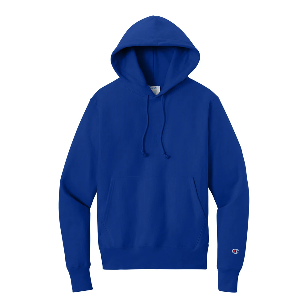 Athletic Royal Champion Reverse Weave Hooded Sweatshirt style S101, front view